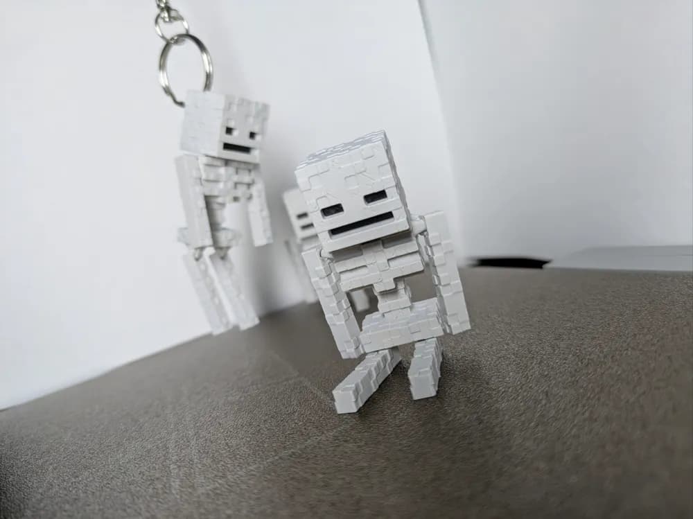 Chaveiro Esqueleto Minecraft