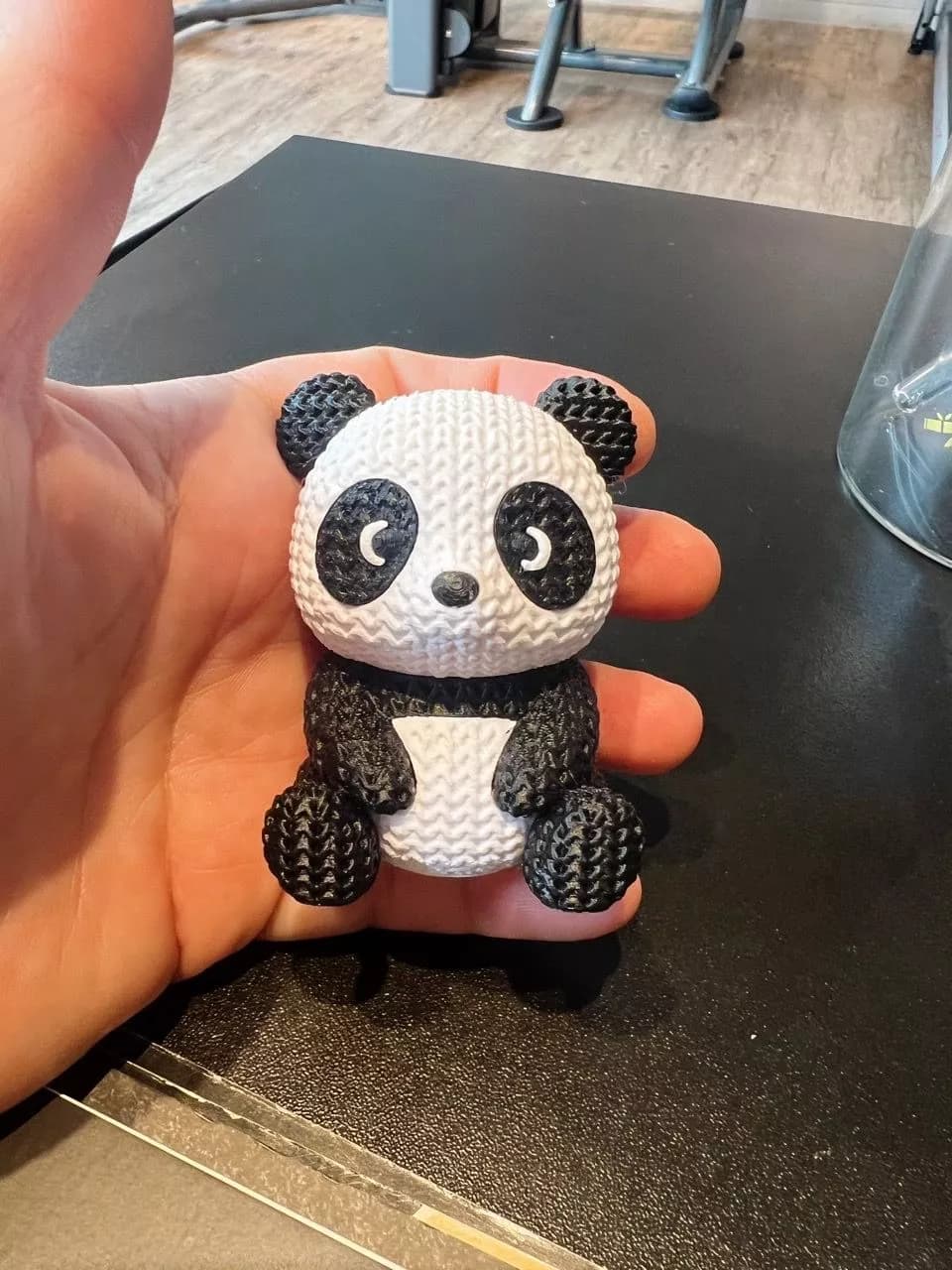 Panda Tricô Decorativo — foto 4