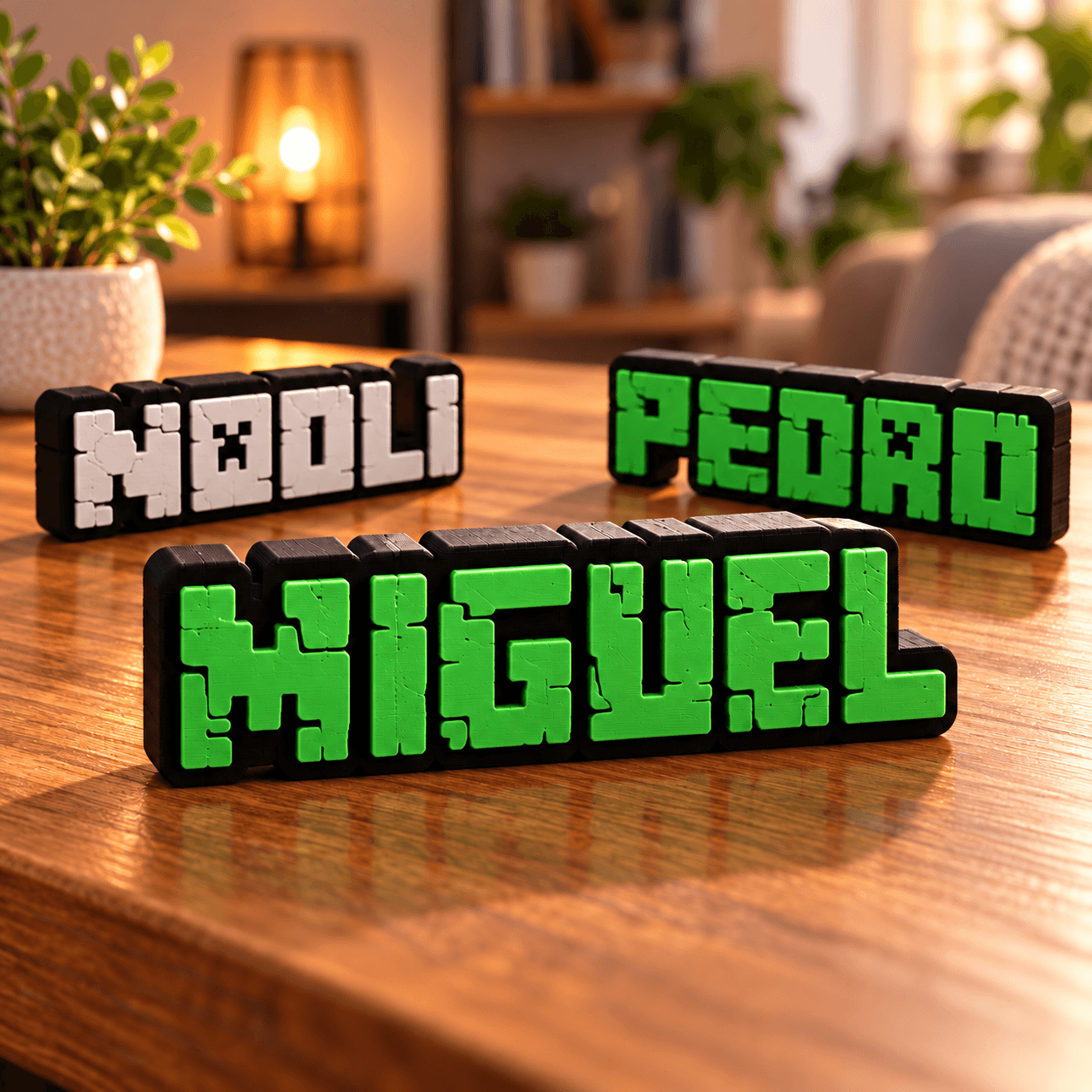 Letreiro Personalizado Estilo Minecraft