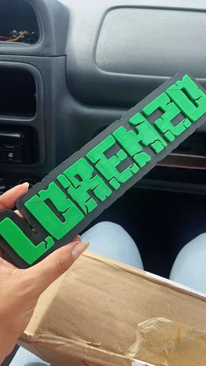 Letreiro Personalizado Estilo Minecraft — foto 4